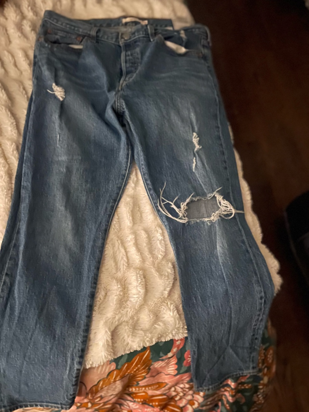 Levi's wedgie Premium ripped distressed Denim Jeans - 32w